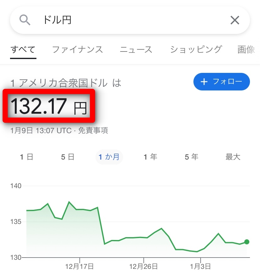 google ドル円検索