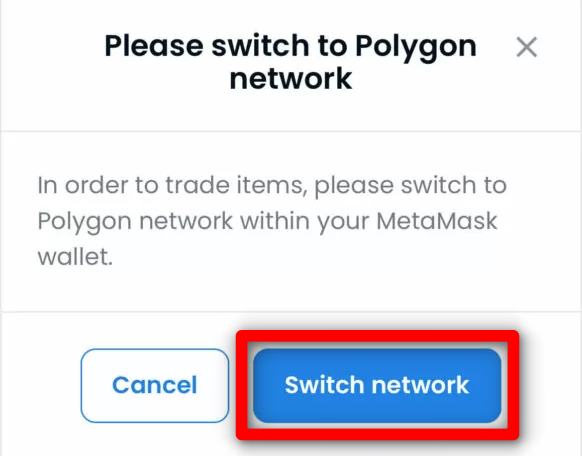 MetaMask change network