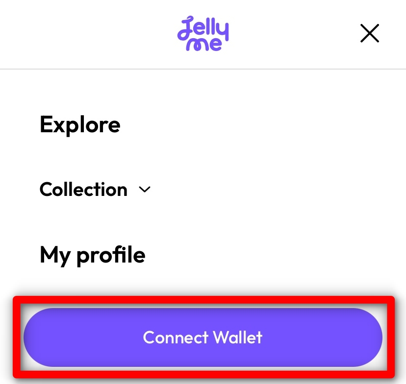 Jellyme Connect Walletボタン